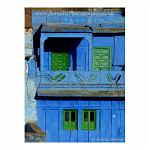 Vibrant blues and greens enliven this house in the old city of Jodhpur, India.